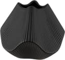 GILDE Vase Slats Matt Black Ceramic 19x22cm
